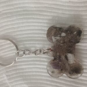 Bone-Shaped Keychain with Embedded Details